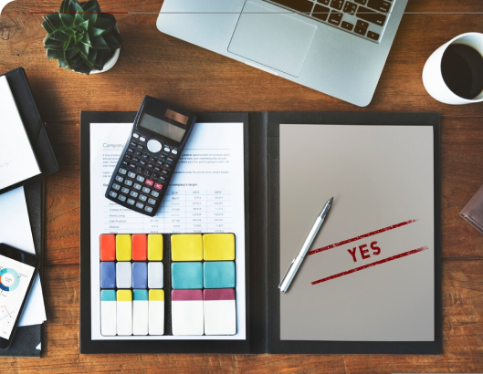 An image depicting a decision-making process for yes or no questions, highlighting tax considerations in the analysis.